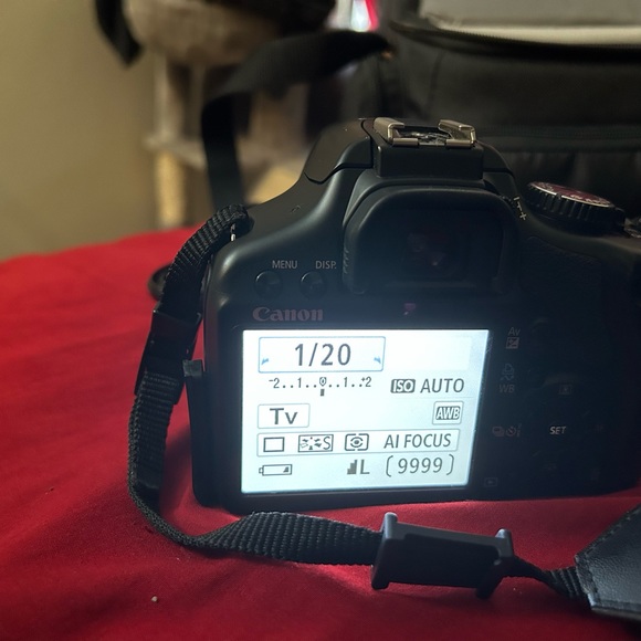 canon camera with bag